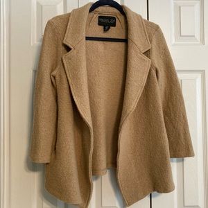 ☘️Rachel Zoe Camel Wool Drape Long Sleeve Blazer/Jacket